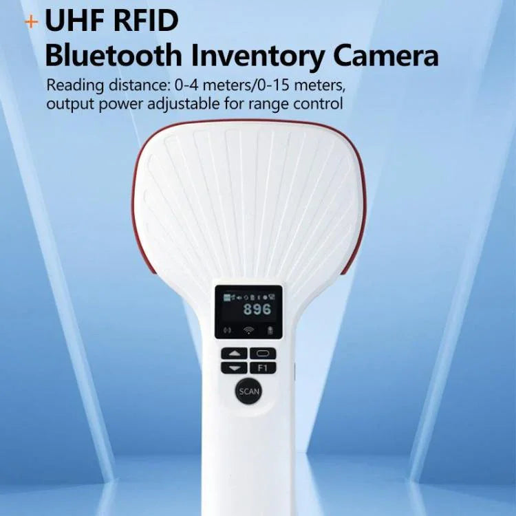 Long Range RFID UHF Portable Handheld Bluetooth Reader, Style: Standard + 2D Head, Standard + 2D Head, EU Plug, Standard + 2D Head, US Plug, Standard + 2D Head, UK Plug