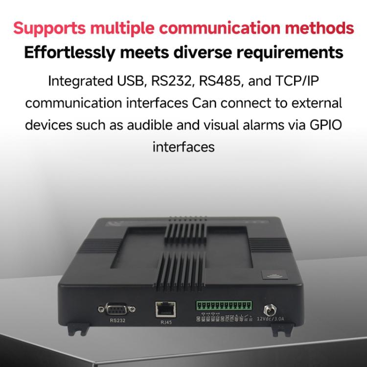 4-Channel RFID Reader / Writer with Impinj E710 Module, Fixed UHF Industrial Long-Range Reader for Warehouse Management, 4-Channel RFID Reader