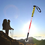 135cm Adjustable Portable Height Outdoor Aluminum Trekking Poles, Red#135cm, Green#135cm