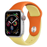 Double Colors Silicone Watch Band for Apple Watch Series 3 & 2 & 1 42mm (Light Blue+Light Pink)