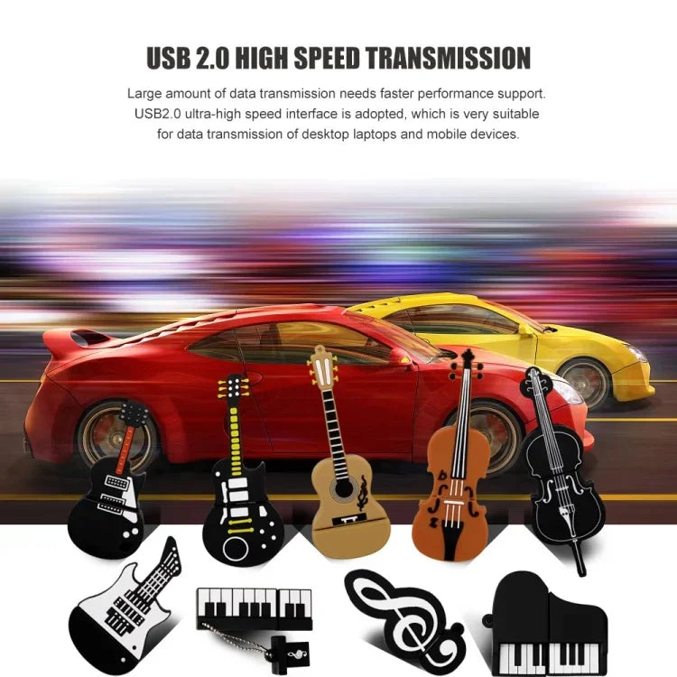 MicroDrive 16GB USB 2.0 Music Note U Disk, 16GB