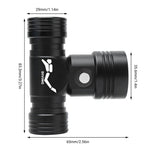 60m Underwater Photography Video Fill-up Headlight Diving Flashlight with Battery Display Function(Headlight+Battery+Charger)