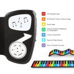49-key Hand Roll Silicone Children Electronic Piano, colored