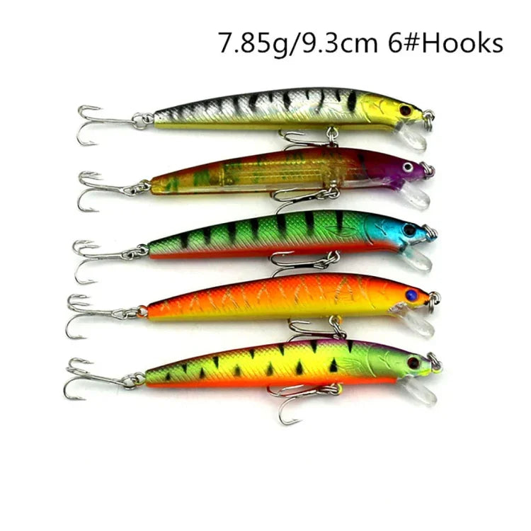 HENGJIA Set002 43 PCS Sequin Set Metal Sequins False Bait Fresh Sea Bass Fishing Bait Set, Length: 5 to 10.5cm, Bagged