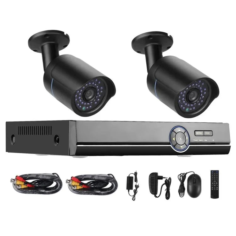 A2B5 720P 1.0 Mega Pixel 2 x Bullet AHD Cameras AHD DVR Kit, Support Night Vision / Motion Detection, IR Distance: 20m - Trustpick