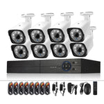 A8B3 / Kit 8CH 1080N Surveillance DVR System and 720P 1.0MP HD Weatherproof Bullet Camera, Support Infrared Night Vision & P2P & Phone Remote Monitor - Trustpick