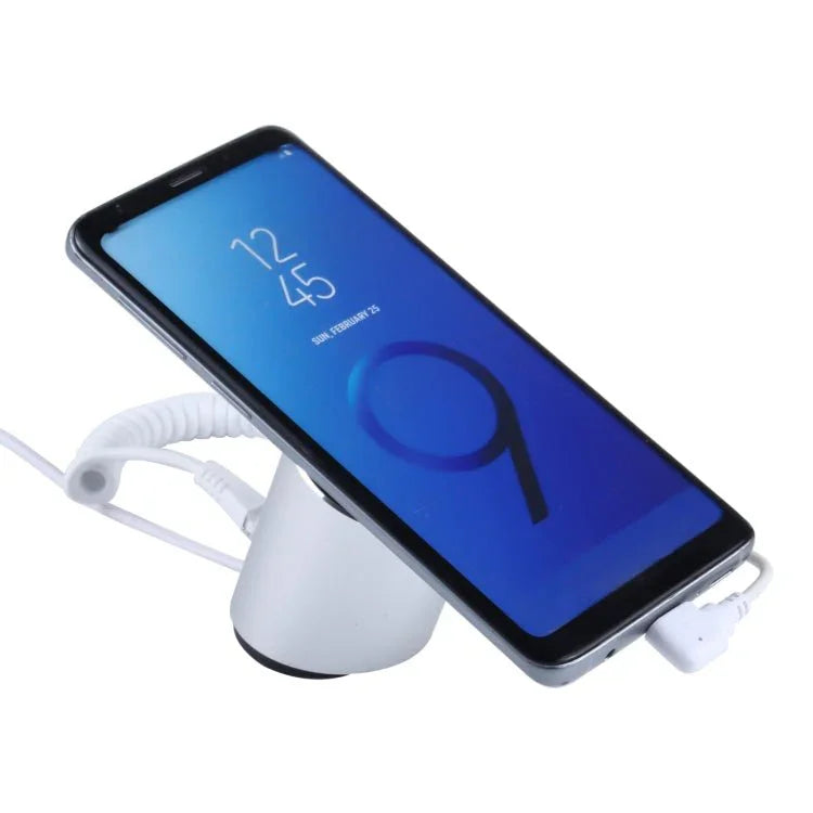 Aluminum Shell Cylindrical Display Stand Digital Magnetic Security System Burglar Alarm / Anti - theft Alarm Display Holder for Mobile Phones with Type - C / USB - C Port - Trustpick