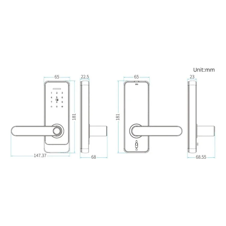 C89 Smart Fingerprint Password Lock Home Indoor Door TUYA System Lock - Trustpick