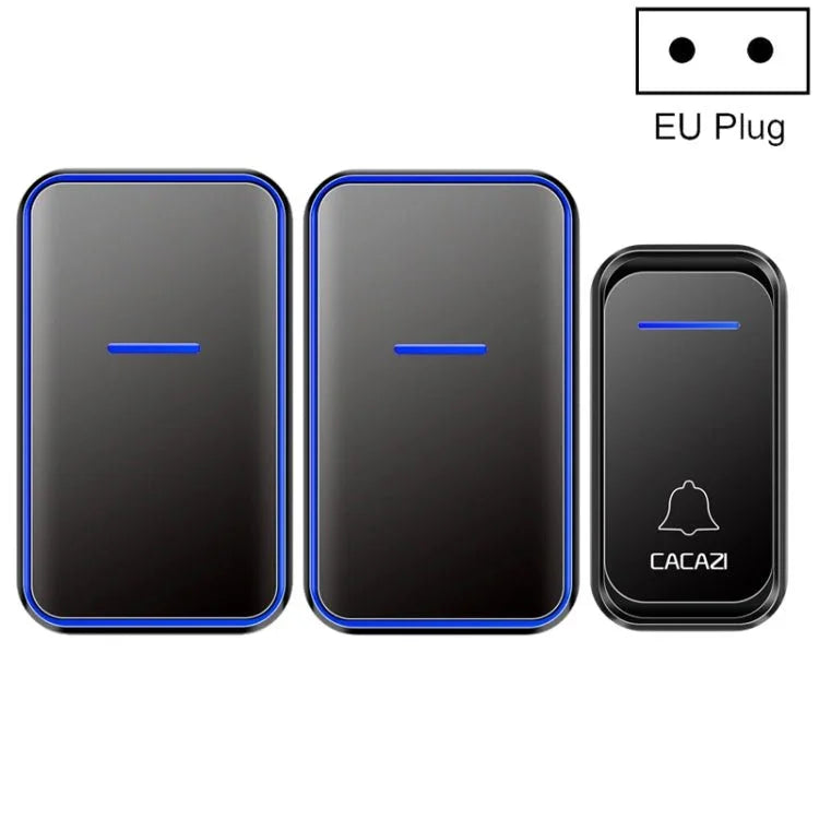 CACAZI A68 - 2 One to Two Wireless Remote Control Electronic Doorbell Home Smart Digital Wireless Doorbell - Trustpick
