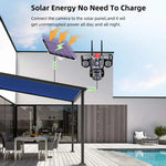 D31 9MP Multi - lens Panoramic Solar Surveillance PTZ Dome Camera - Trustpick