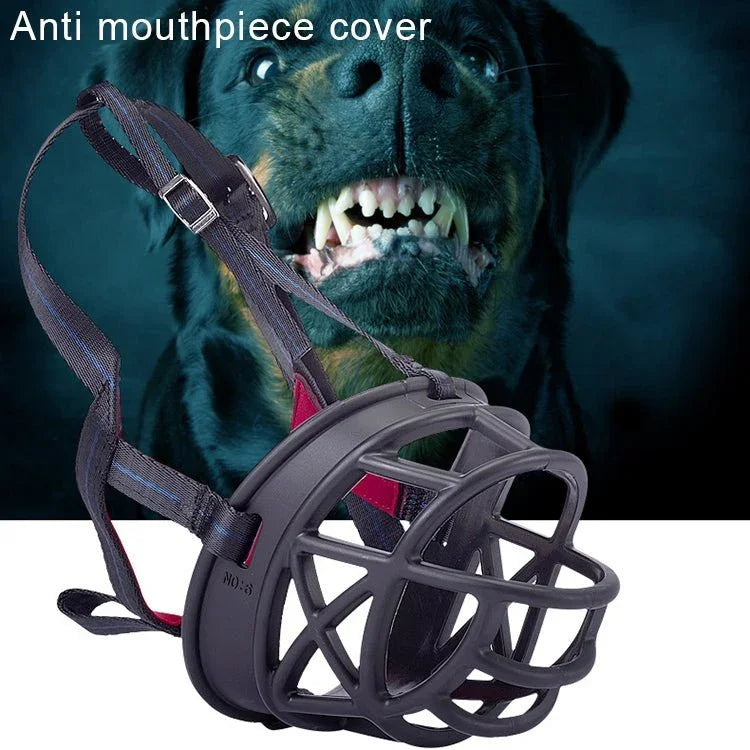 Dog Muzzle Prevent Biting Chewing and Barking Allows Drinking and Panting, Size: 12.5*12.5*15.4cm - Trustpick