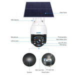 ESCAM QF724 3MP 24h Recording Cloud Storage PT 4G PIR Alarm IP Camera with Solar Panel - Trustpick