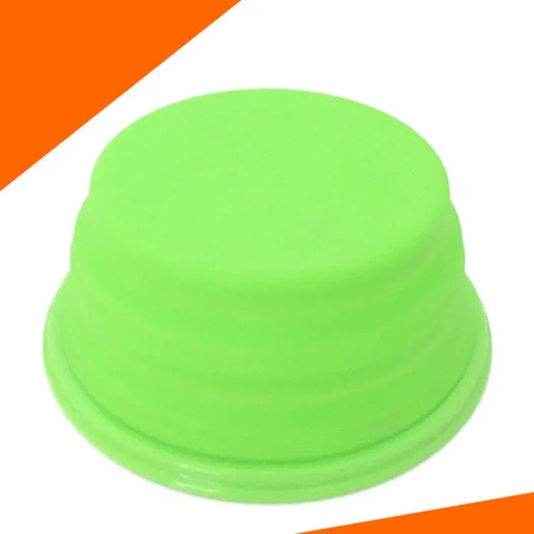 Portable Stretchable Silicon Food Feeder Dish Serving Bowl Water Container for Cat Dog Pet (Random Color Delivery) - Trustpick