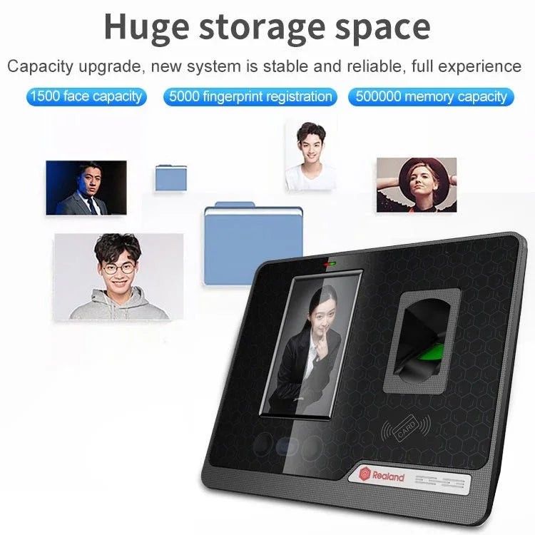 Realand G505 4.3 inch Color TFT Touch Screen Face Fingerprint WiFi Remote Time Attendance Machine - Trustpick