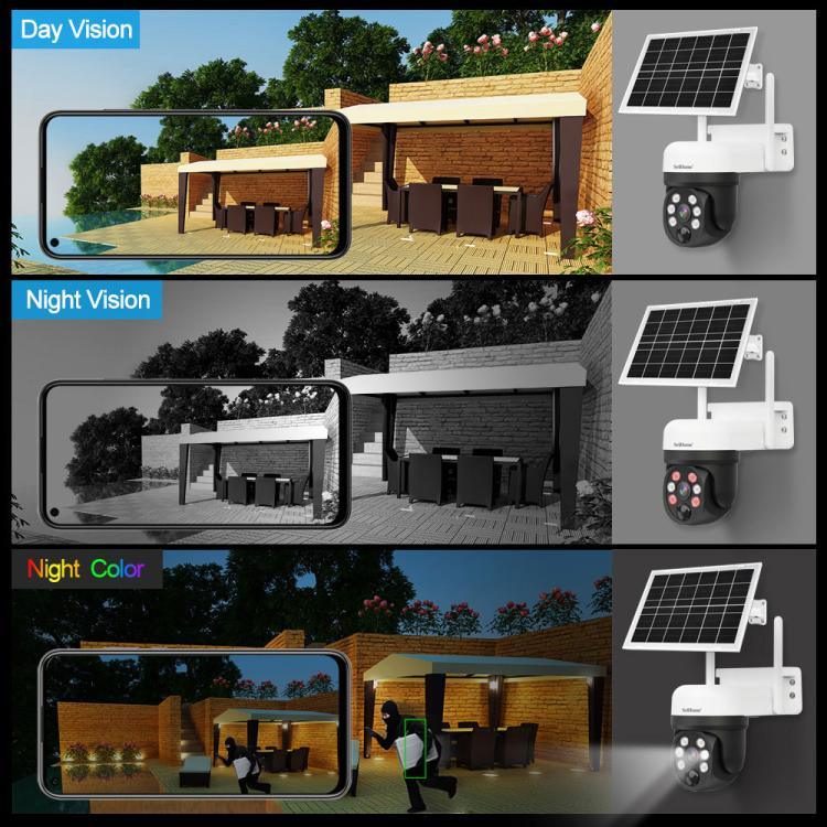 SriHome DH006 4MP 2K Low Power Consumption Wireless Security Camera System with Solar Panel - Trustpick