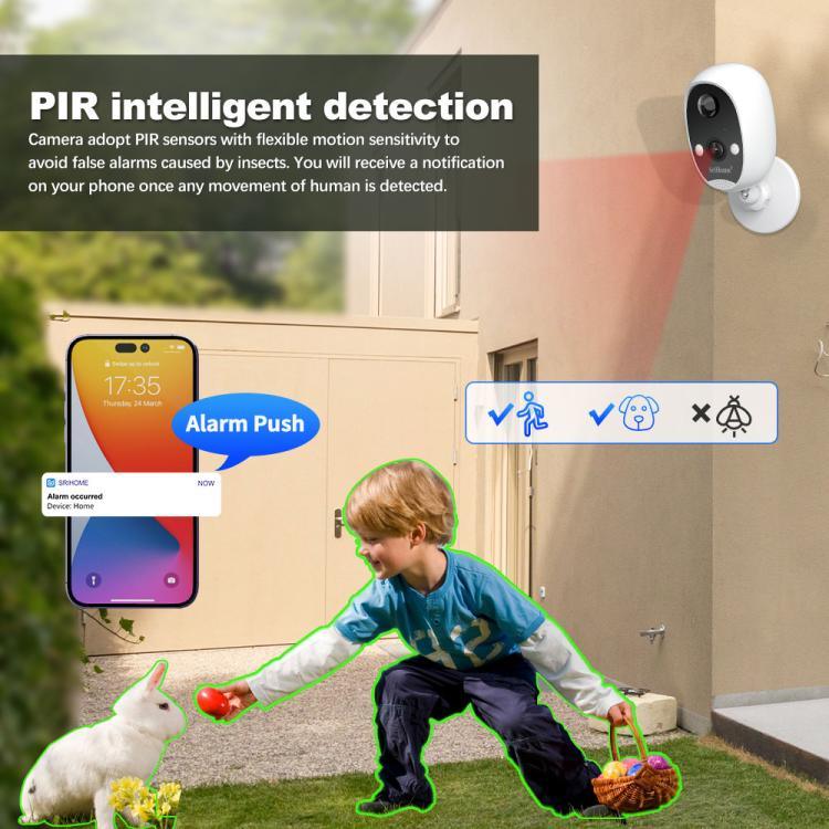 SriHome DH008 4MP 2K Low Power Consumption Wireless Security Camera System - Trustpick
