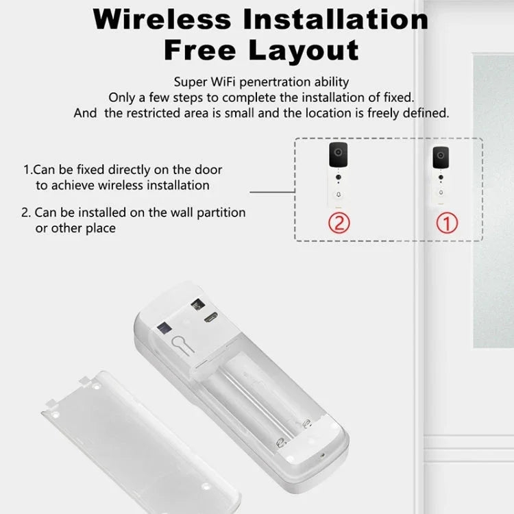 T30 Tuya Smart WiFi Visual Dingdong Doorbell with Battery Supports Two - Way Intercom & Night Vision - Trustpick