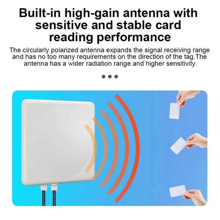 UHF RFID Long Range 9dBi Integrated Reader with E710 Chip, Style: Add Power Over Ethernet - Trustpick