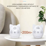 Wireless Audio Baby Monitor Support Voice Monitoring + Intercom + Night Light without Battery - Trustpick